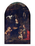 Madonna of the Rocks, circa 1478 reproduction procédé giclée par Leonardo da Vinci 
