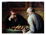 The Chess Players, circa 1863-67 reproduction procédé giclée par Honore Daumier