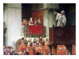 St. John Chrystostomos (circa 347-407) Preaching Before the Empress Eudoxia (circa 404) circa 1880 Giclee Print by Joseph Wencker