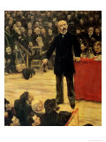 Georges Clemenceau (1841-1929) Making a Speech at the Cirque Fernando, 1883 reproduction procédé giclée par Jean Francois Raffaelli