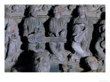 Detail of the Portico De La Gloria Depicting Musicians Giclee Print by Master Mateo