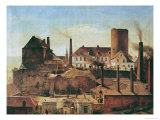 The Harkort Factory at Burg Wetter, circa 1834 Giclee Print by Alfred Rethel