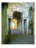 Interior with View of the Staircase reproduction procédé giclée par Giovanni Lorenzo Bernini