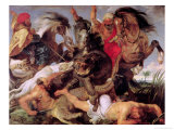 Hippopotamus and Crocodile Hunt, circa 1615-16 reproduction procédé giclée par Peter Paul Rubens