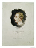 Portrait of Claude Henri De Rouvroy, Count Saint-Simon (1760-1825), 1825 Giclee Print by Gottfried Engelmann