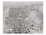 View of Part of the Town of Timbuktu from a Hill reproduction procédé giclée par Rene Caillie