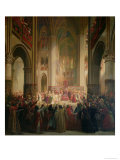 Estates General of Paris Meeting in Notre-Dame after the Death of Charles IV (1295-1328) Giclee Print by Jean Alaux
