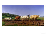 Ploughing in Nivernais, 1849 Giclee-trykk av Rosa Bonheur