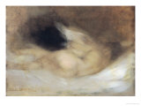 Nu rouge reproduction procédé giclée par Eugene Carriere