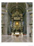 The Baldacchino, the High Altar and the Chair of St. Peter reproduction procédé giclée par Giovanni Lorenzo Bernini