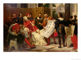 Pope Julius II ordering Bramante Michelangelo and Raphael to build the Vatican and St. Peter's 1827 ジクレープリント - ホレス・ヴェルネ