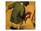 Children's Games, Detail of Bottom Section Showing a Child and a Hobby-Horse, 1560 reproduction procédé giclée par Pieter Bruegel the Elder