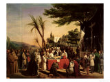 Funeral of Godfrey of Bouillon (circa 1060-1100) in Jerusalem, 23rd July 1100, 1838 Giclee Print by Edouard Cibot