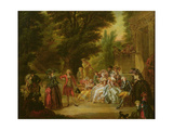 The Minuet under the Oak Tree, 1787 reproduction procédé giclée par Francois Louis Joseph Watteau