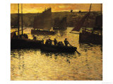 In the Port, 1895 Giclee Print by Charles Cottet