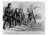 Dumas, Hugo Et Balzac Seeking Their Admission to the French Academy, Illustration from "La Mode" Giclee Print by Benjamin Roubaud
