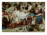The Romans of the Decadence, Detail of the Central Group, 1847 Giclee Print by Thomas Couture