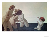 Three Women and a Young Girl Playing in the Water, 1907 Giclee Print by Félix Vallotton