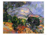 Montagne Sainte-Victoire Au-Dessus De La Route Du Tholonet, circa 1904 reproduction procédé giclée par Paul Cézanne