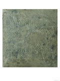 Tablet with Cuneiform Script Listing Agricultural Records, circa 2040 Giclee Print