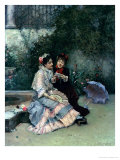 Two Spanish Women Giclee Print by Ricardo de Madrazo y Garreta