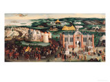 Meeting at the Field of the Cloth of Gold, 7th June 1520 after Hans Holbein the Elder (1460/5-1524) Giclee-trykk av Friedrich Bouterwek Meeting at the Field of the Cloth of Gold, 7th June 1520 after Hans Holbein the Elder (1460/5-1524) Giclee-trykk av Friedrich Bouterwek