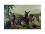 Proclamation of the Abolition of Slavery in the French Colonies, 23rd April 1848, 1849 Giclee-trykk av Francois Auguste Biard