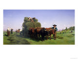 Haymaking, Auvergne  Lámina giclée por Rosa Bonheur