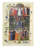 The Tree of Battles. King Charles VII (1403-61) Between the Dauphin, Future Louis XI (1423-83) Giclee-trykk av Honore Bonnet