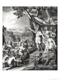 Manco Capac and His Wife, Coya Mama Oello Huaco, Gathering the Savages and Building Cuzco Giclee Print by Gabriel Francois Louis Debrie