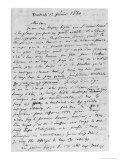Letter to Richard Wagner (1813-83) 17th February 1860 Giclee-trykk av Charles Pierre Baudelaire