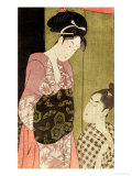 A Man Painting a Woman reproduction procédé giclée par Utamaro Kitagawa 