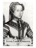 Louise Labe (circa 1524-66) La Belle Cordiere, 1555 Giclee Print by Pierre Woeiriot de Bouzey