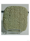 Tablet with Cuneiform Script Detailing a Contract for Selling a Field and a House, from Shuruppak Giclee Print