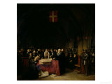 The Chapter of the Order of St. John of Jerusalem Held in Rhodes in 1524, 1839 Giclee Print by Claude Jacquand