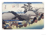 The Teahouse at the Spring, Otsu, from "Fifty-Three Stages of the Tokaido Road," circa 1831-34 reproduction procédé giclée par Ando Hiroshige