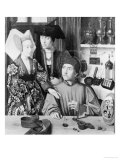 St. Eligius (circa 588-660) as a Goldsmith Showing a Ring to the Engaged Couple, 1449 reproduction procédé giclée par Petrus Christus