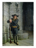 Armed Breton Guarding a Porch Giclee Print by Charles Loyeux