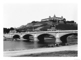 Festung Marienberg Fortress Seen from Ludwigs Bridge, Wuerzburg, circa 1910 reproduction procédé giclée par Jousset 
