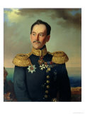 Portrait of Vice-Admiral Nikolai Rimsky-Korsakov (1793-1848) Giclee-trykk av Georg Botmann
