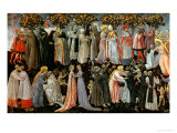 The Last Judgement, Detail of the Predella Panel Depicting Paradise, 1460-65 Giclee Print by Giovanni di Paolo 