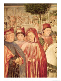 St. Augustine Departing for Milan, from the Cycle of the Life of St. Augustine, 1464-65 Giclée-tryk af Benozzo Gozzoli St. Augustine Departing for Milan, from the Cycle of the Life of St. Augustine, 1464-65 Giclée-tryk af Benozzo Gozzoli
