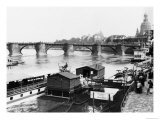 Augustus Bridge, Dresden, circa 1910 Reproduction procédé giclée par Jousset 