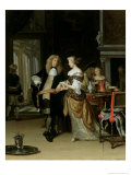 The Betrothal: a Young Couple in an Elegant Interior, 1678 Giclée-Druck von Eglon Hendrick Van Der Neer