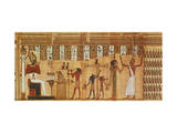 The Judgement of Osiris, Detail from a Book of the Dead, Late Period (Papyrus) Giclee Print