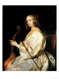 Young Woman Playing a Viola Da Gamba Giclée-Druck von Sir Anthony Van Dyck
