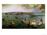 View of the Port of Naples, circa 1550-69 Giclee Print by Pieter Bruegel the Elder