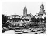 Selling Wood on the River Trave, Lubeck, circa 1910 Giclee Print by Jousset 