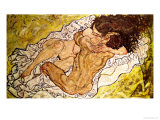 L'étreinte, 1917 Reproduction procédé giclée par Egon Schiele