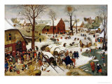 The Census at Bethlehem Giclee-trykk av Pieter Brueghel the Younger